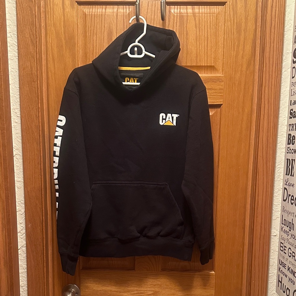 Men’s CAT Black Logo Hoodie sz.L